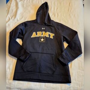Under Armour men's size Large loose Army logo hoodie, big pocket VGUC